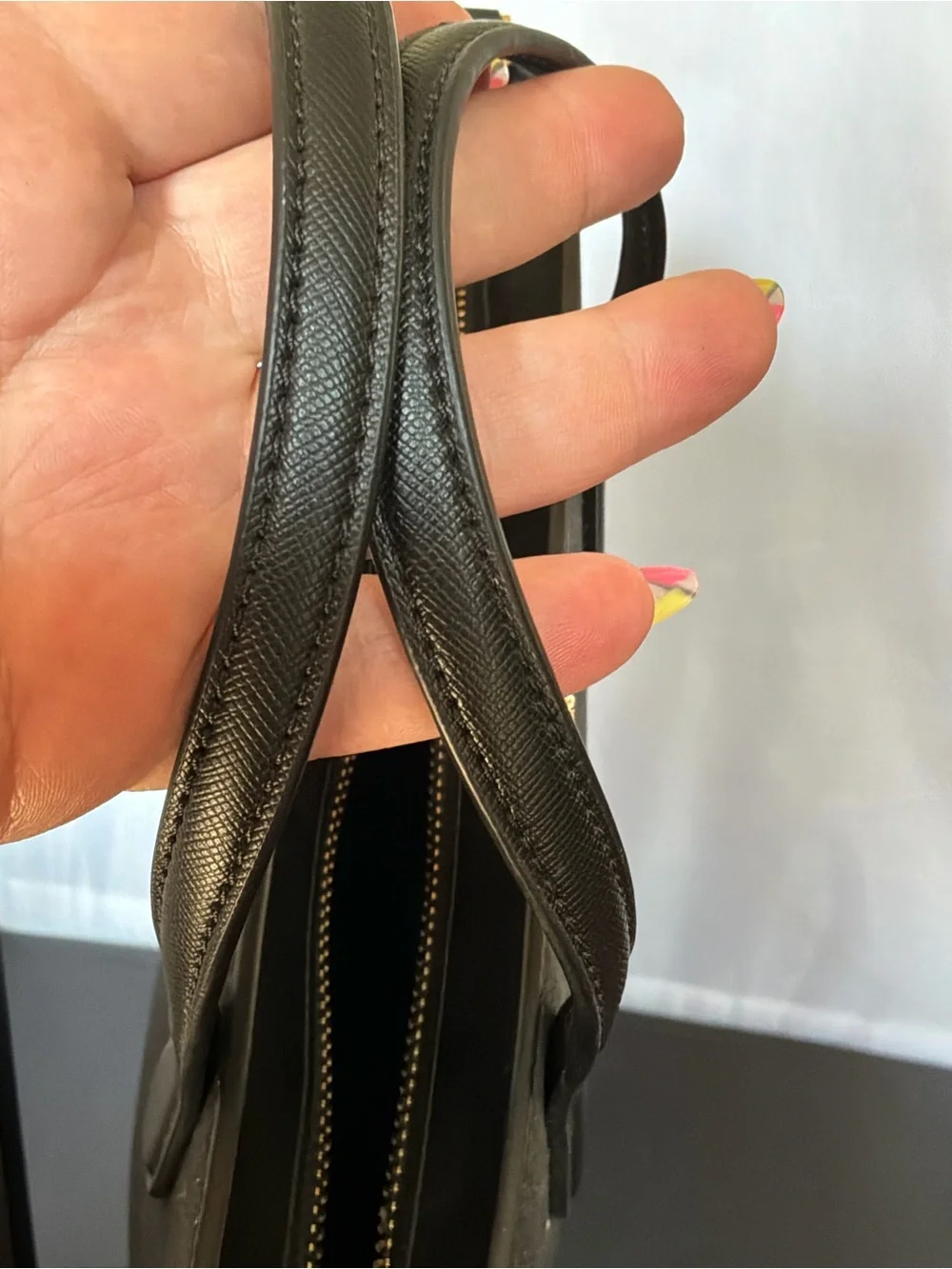 kate spade Black Glitter Tote with Gold Logo